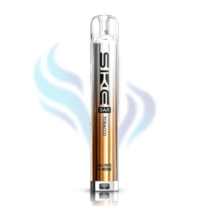 SKE Bar Tobacco flavour disposable vape with 600 puffs and 2% nicotine, metallic brown finish.